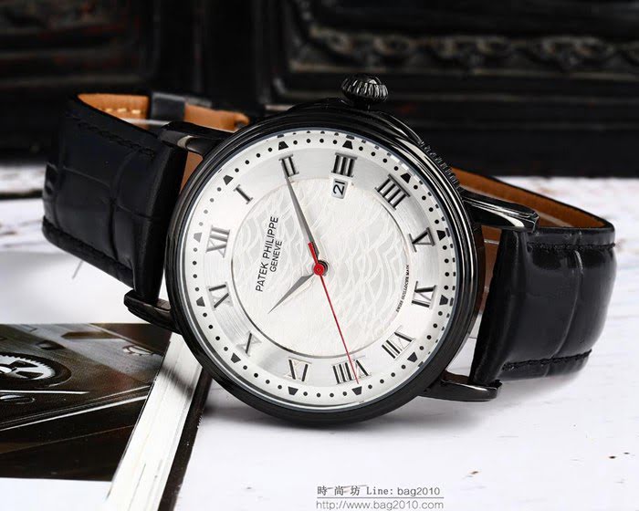 百達翡麗PATEK PHILPPE 高級定制 全自動機械機芯 316精鋼表殼 小牛皮錶帶 男士腕表  wssb4680